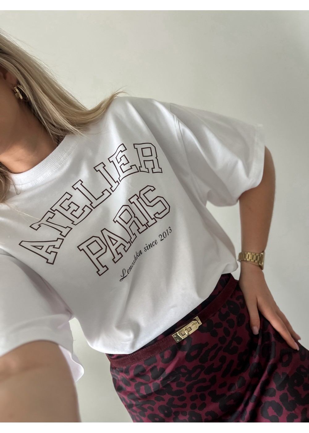 T-shirt z nadrukiem biały