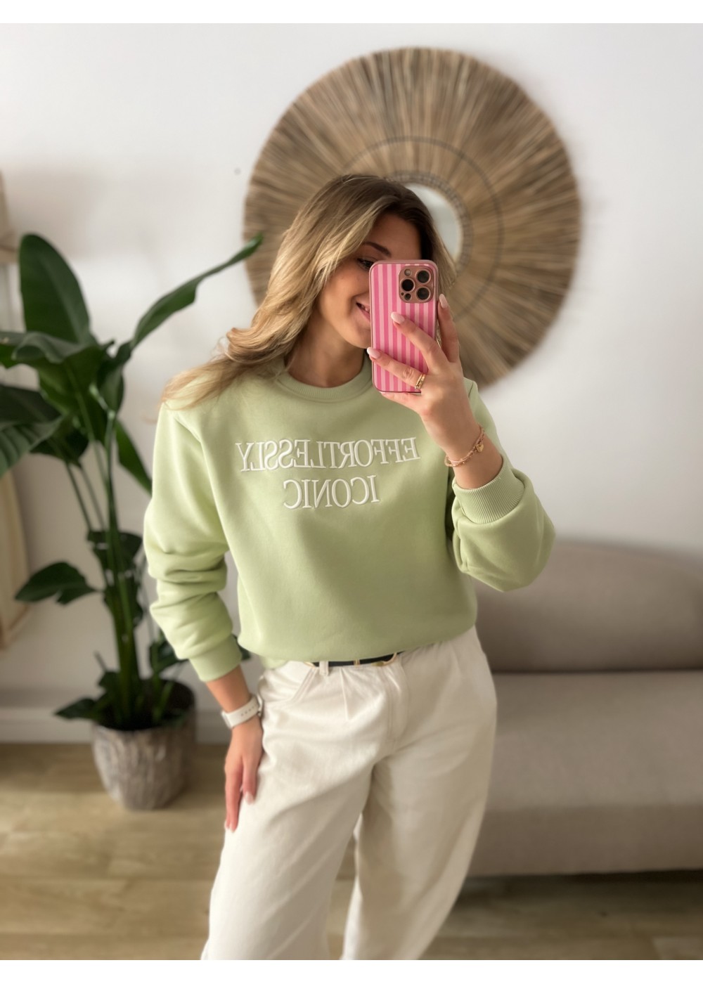 Bluza z poduszkami pistacja