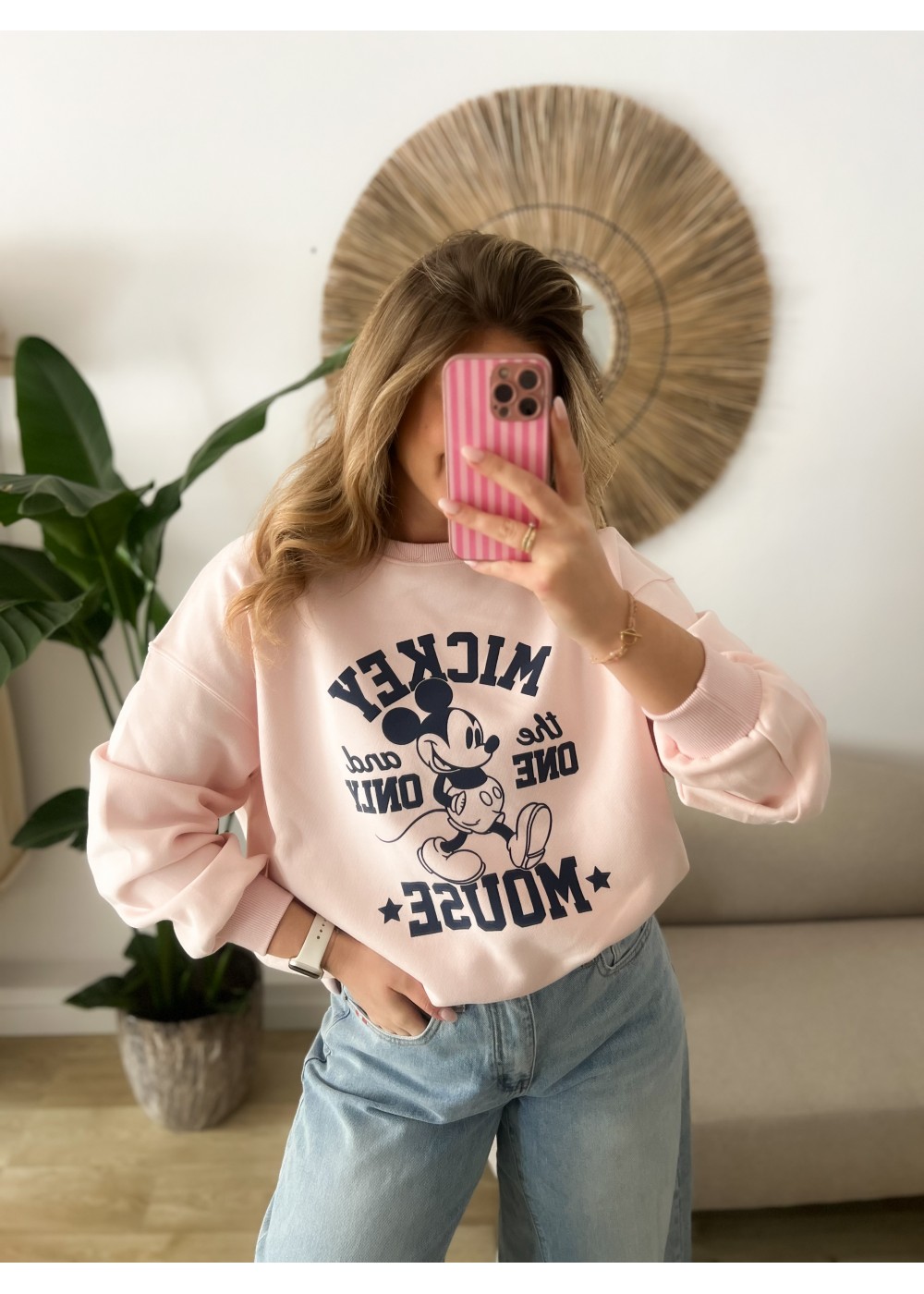 Bluza z myszką różowa