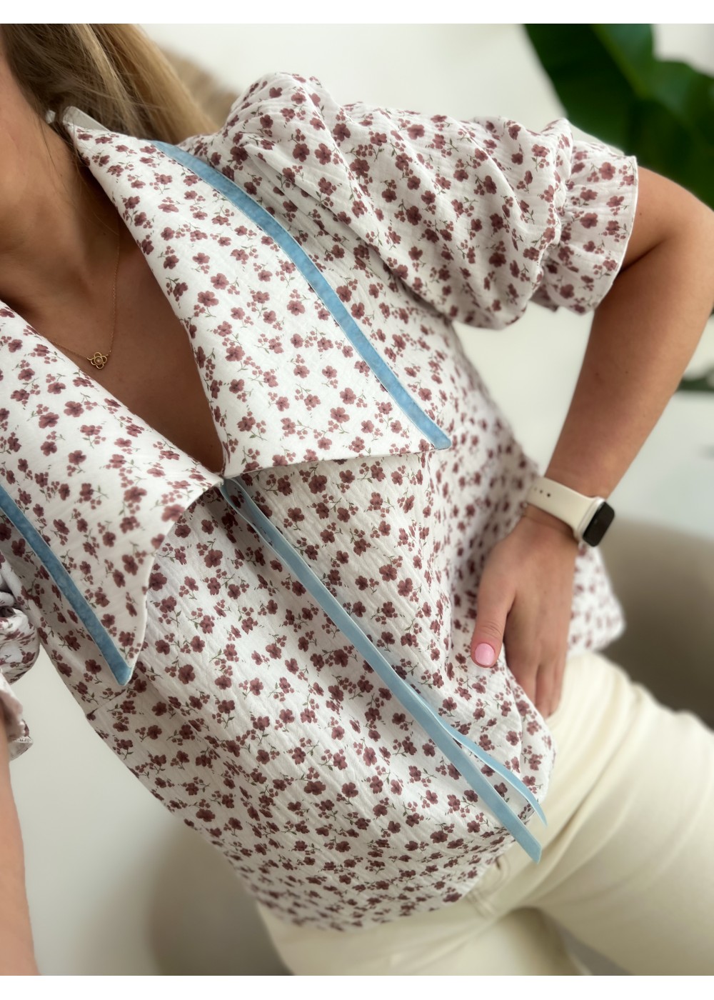 Koszula w kwiatuszki z...