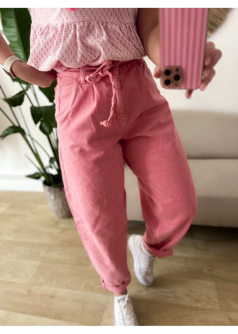 Spodnie ballon marsala