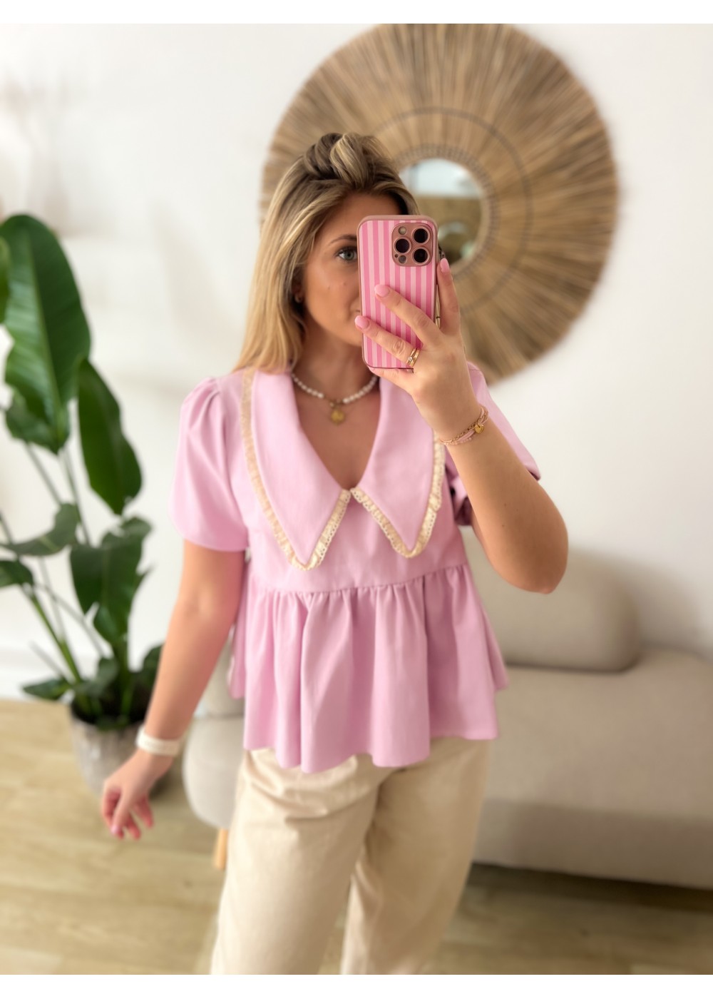 Koszula jeans lila z...