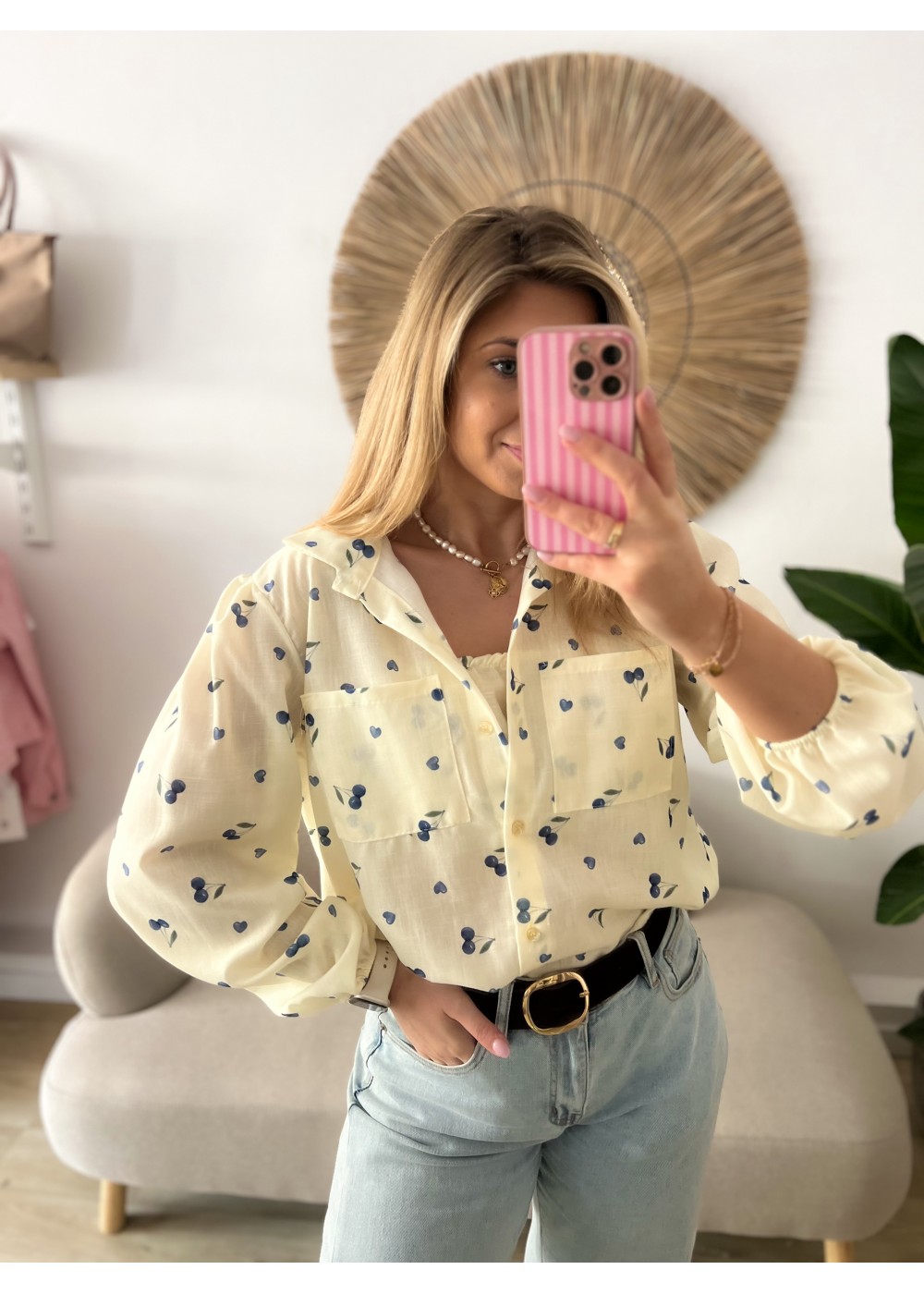 Koszula z topem żółta